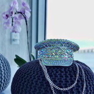 Beautiful Handmade Crystal Festival Hat